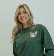 Custom Embroidered Sweatshirt | Alpine Green