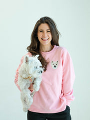 Custom Embroidered Sweatshirt | Candy Pink