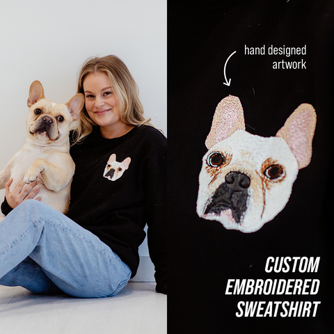 Custom Embroidered Sweatshirt | Midnight Black