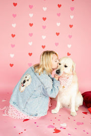 The Ultimate Custom Large Pet Portrait Embroidered Patch Denim Jacket