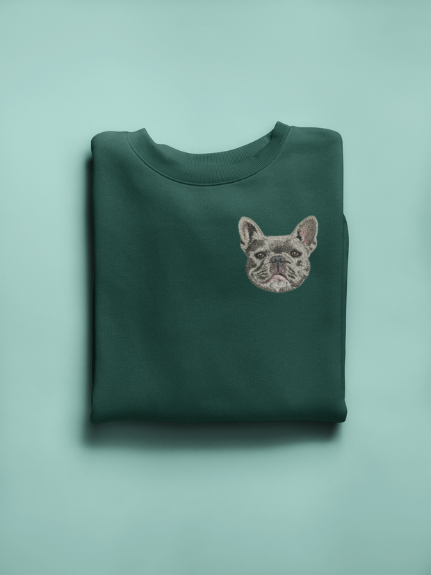 French Bulldog Dog Embrodiered Sweatshirt