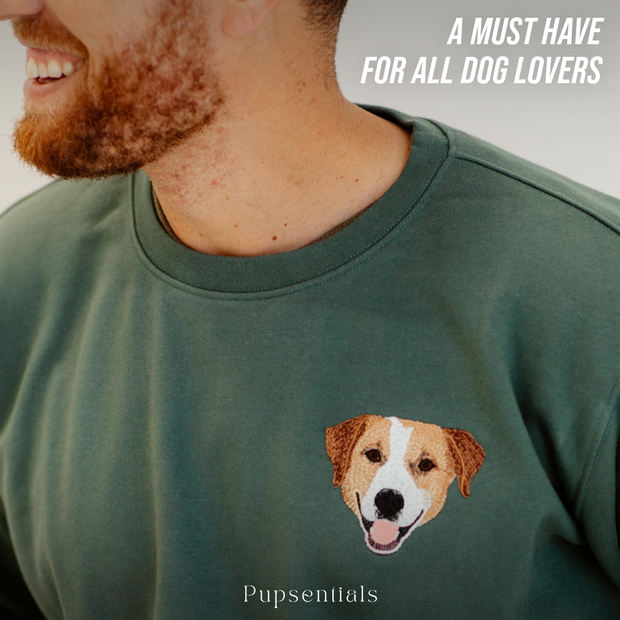 Custom Embroidered Sweatshirt | Alpine Green