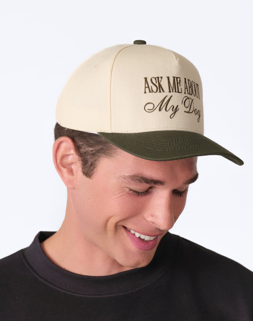Ask Me About My Dog Embroidered Hat
