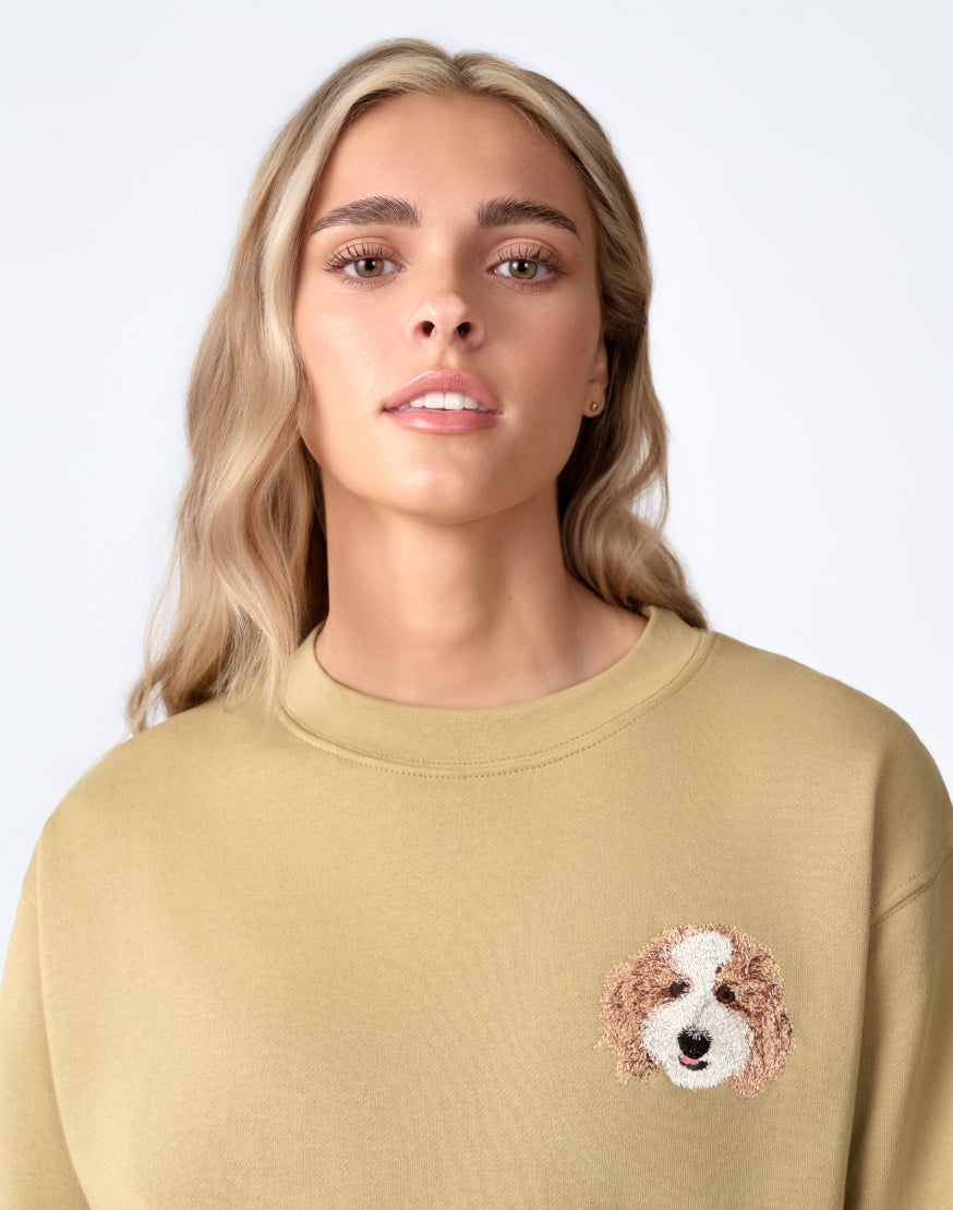 The Crewneck Custom Embroidered Pet Sweatshirt โ PUPSENTIALS