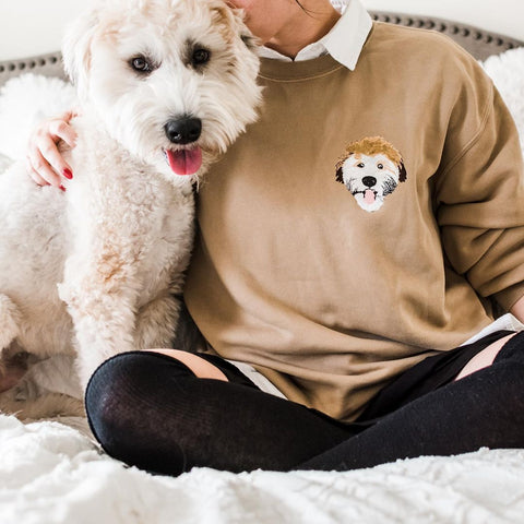The Custom Embroidered Pet Portrait Sweatshirt