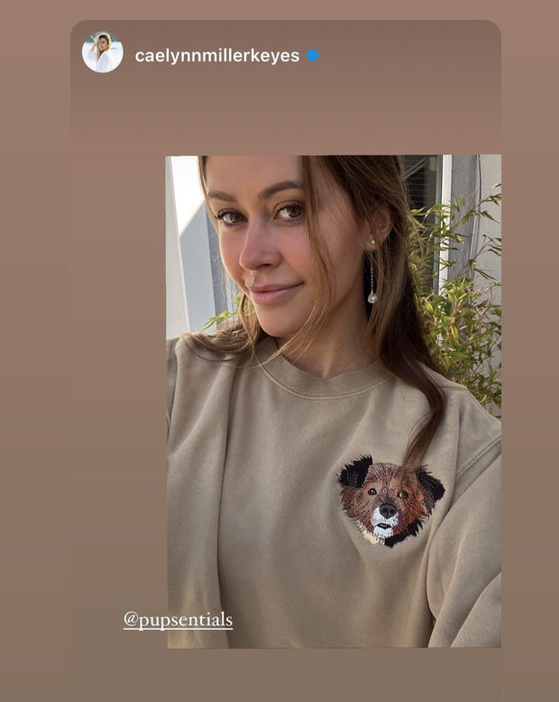 The Custom Embroidered Pet Portrait Patch Sweatshirt