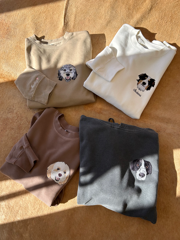 The Custom Embroidered Pet Portrait Sweatshirt